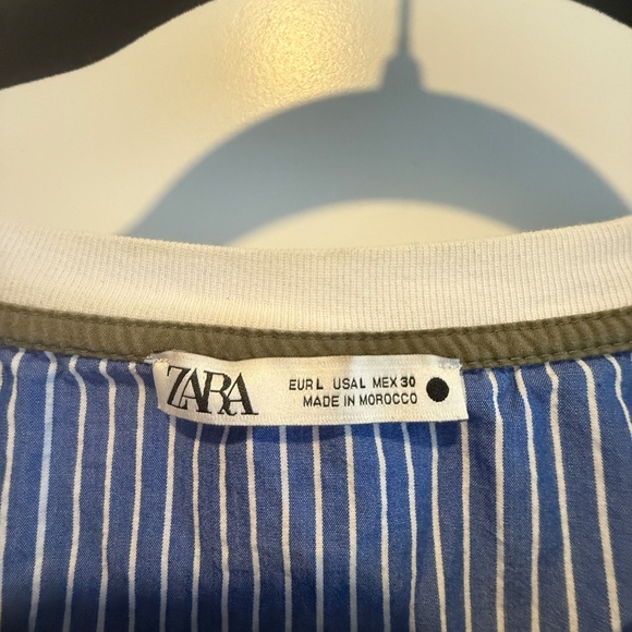 Zara Patchwork Tie-Back Tee – Size L - Picture 2 of 7